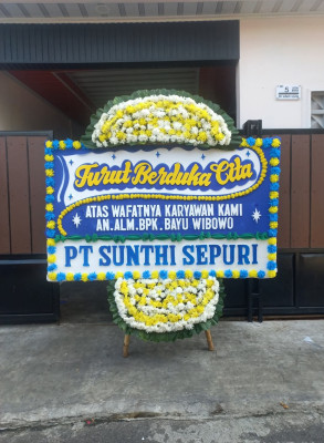 Papan Bunga Duka di Mergowati